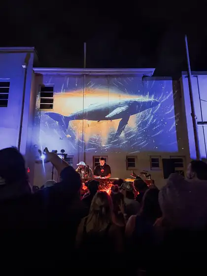 The stage wall at Signal 002, frame 16.